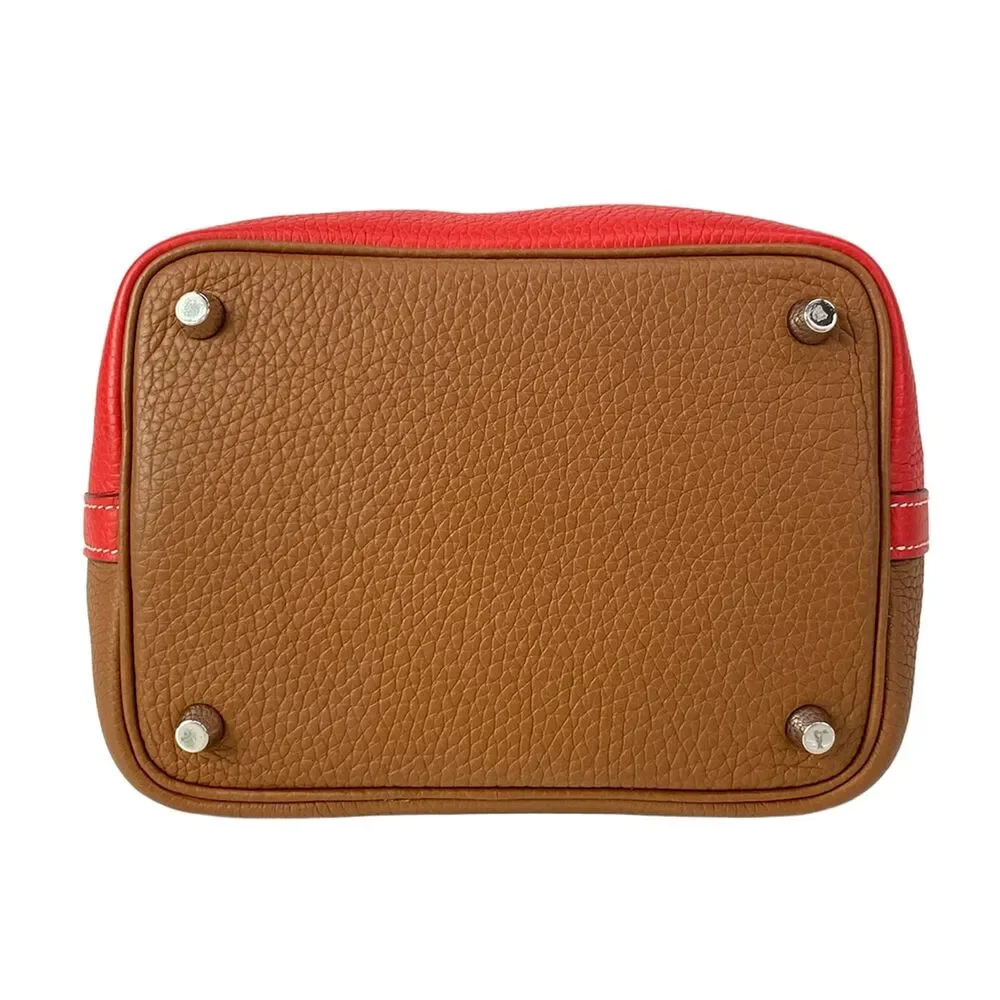 Hermès Picotin Lock Ccossack PM Handbag Rouge Coeur Gold